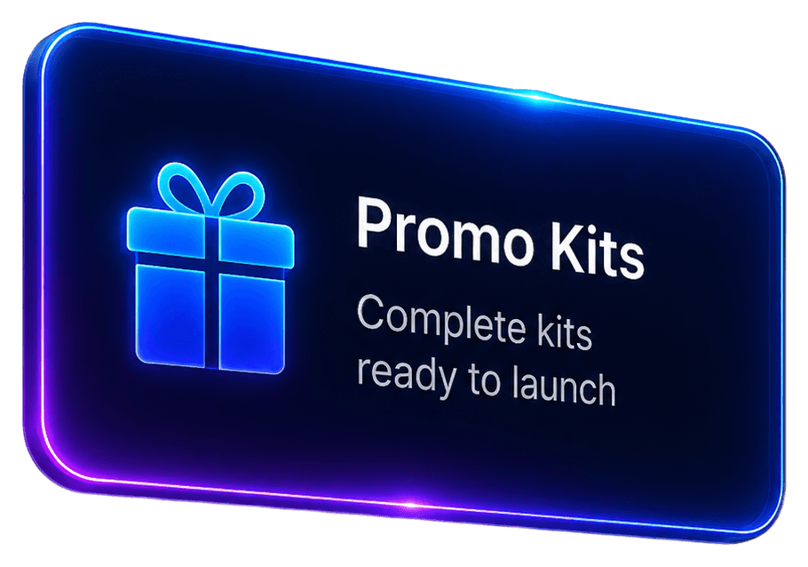 Promo Kits — complete kits ready to launch